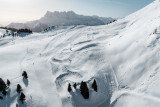 Vue d'ensemble sur le boarder ludique de Chalet Neuf à Châtel à proximité du téleski Chalet Neuf et de la piste de vitesse