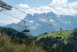 Télésiège du Morclan avec vue sur les Dents du Midi