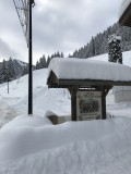 Panneau sous la neige