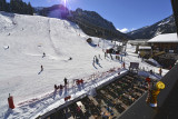 Hôtel Le Schuss vue sur le stade du Linga