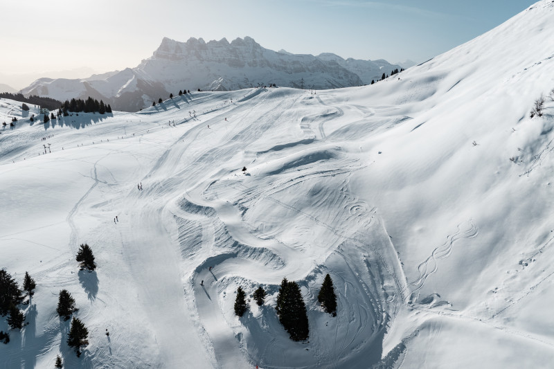 Vue d'ensemble sur le boarder de Chalet Neuf à Châtel