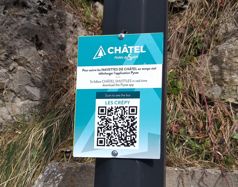 Panneau avec QR Code pour l'application Pysae