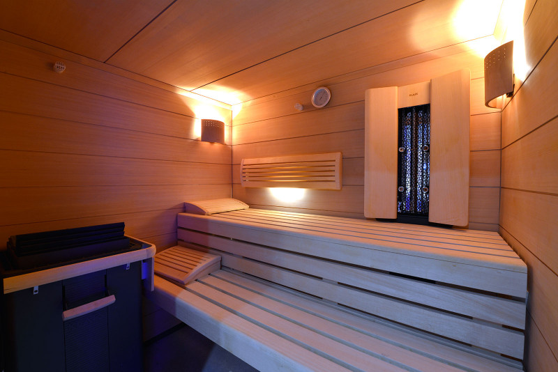 Intérieur du sauna de La Fée Bien Etre