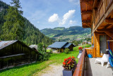 Vue sur le village depuis le balcon en été