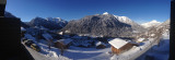 Vue depuis le balcon en hiver