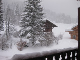 Vue du balcon en hiver