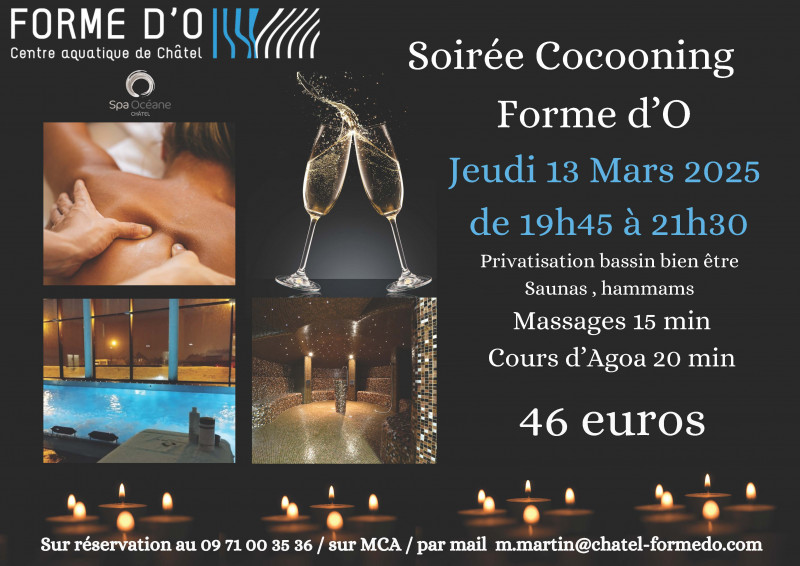 Affiche de la soirée cocooning du Spa Océane